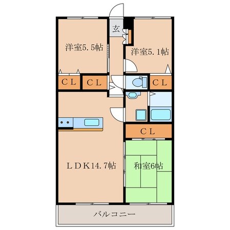 ボンジュールＵｎの物件間取画像